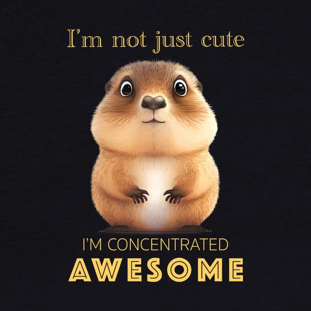 Marmot Concentrated Awesome Cute Adorable Funny Quote by Cubebox